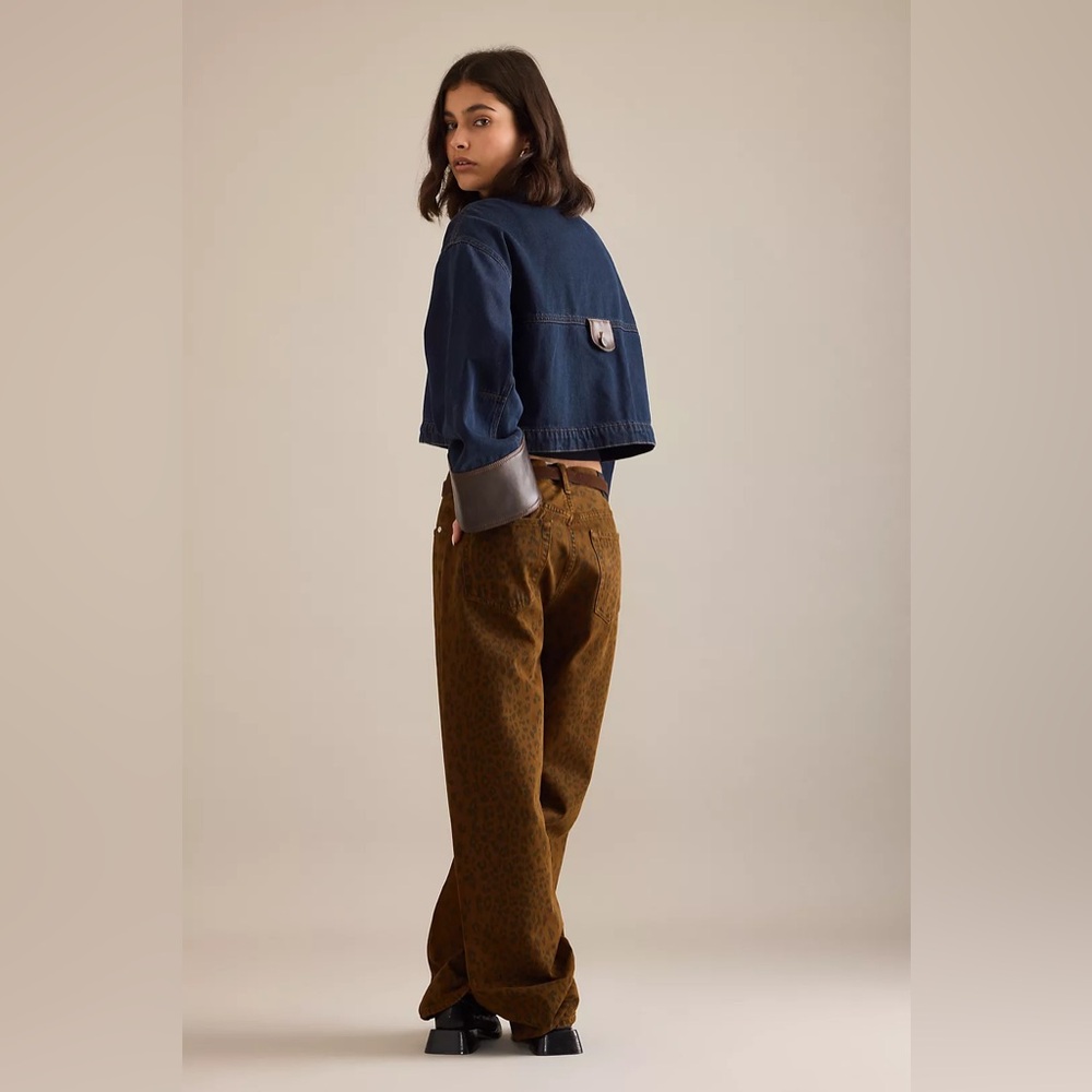 NWT Size M - Pilcro 100% Cotton Cuffed Crop Denim Jacket (NWT US$ 168) - Picture 5 of 16